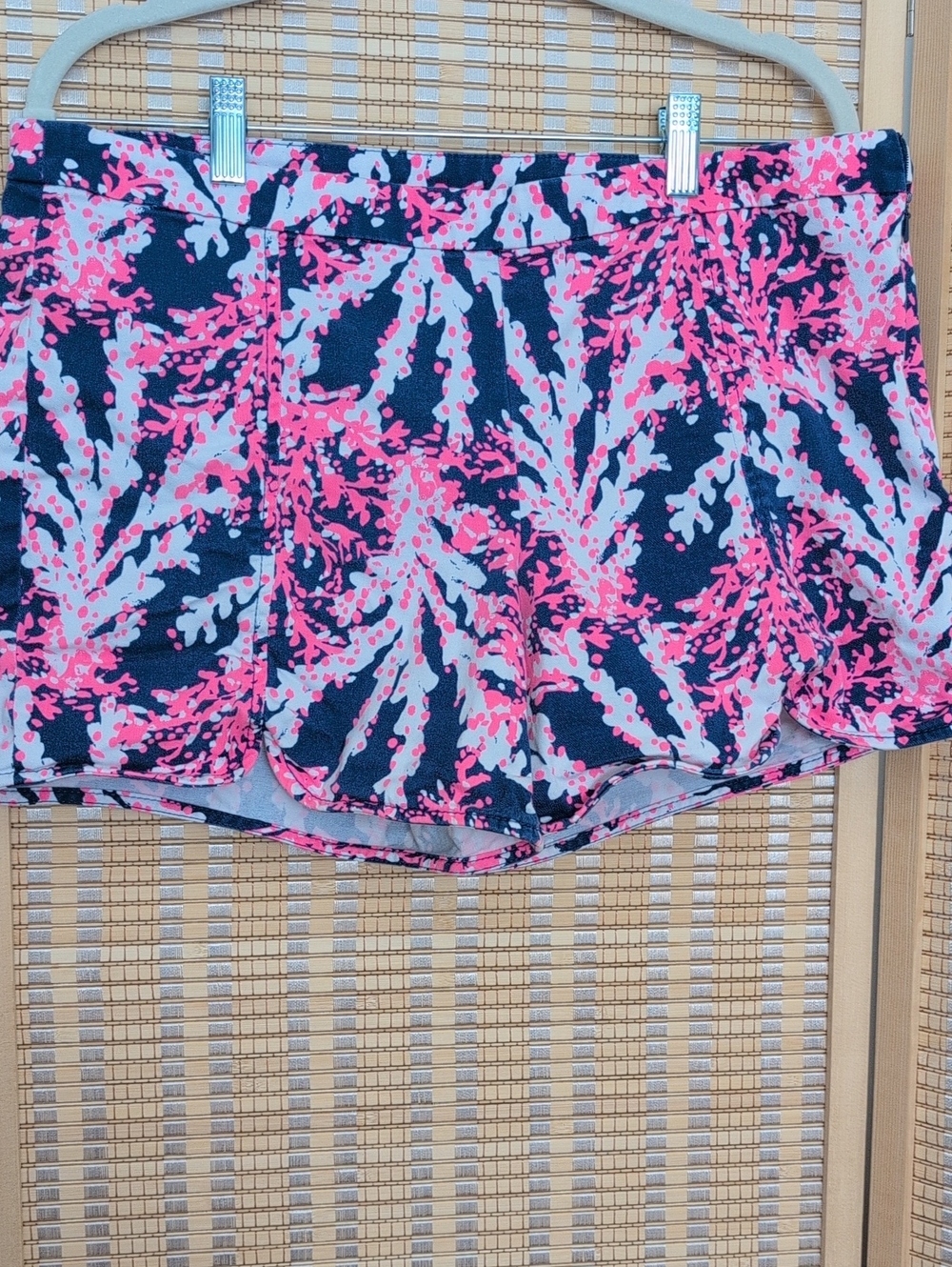 Lilly Pulitzer Neon Pink, Navy & White Print Shorts